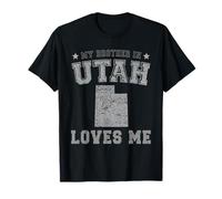 Mi Hermano en Utah me ama América Vintage State Camiseta