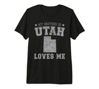 Mi Hermano en Utah me ama América Vintage State Camiseta Premium