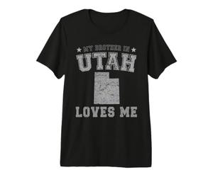 Mi Hermano en Utah me ama América Vintage State Camiseta Premium