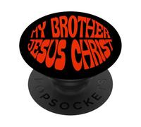 Mi hermano Jesucristo Fe Biblia Iglesia Cristiano PopSockets PopGrip Adhesivo