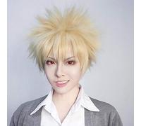 Mi Héroe Academia Baku No Hero Bakugou Katsuki Bakugo Corto De Lino Rubio Resistente Al Calor Cosplay Disfraz Peluca De Anime