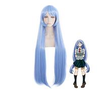 Mi héroe Academia Hado Nejire peluca Boku No Hero Academia Cosplay pelucas 110 cm de largo recto resistente al calor pelo sintético chica azul