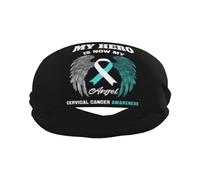 Mi Héroe Ahora Es Mi Ángel Concientización sobre El Cáncer De Cuello Uterino Mujer Hombre Cinta Sudor Cabeza Suaves Cinta Pelo Deporte Transpirable Diadema para Yoga Ciclismo Fitness Tenis