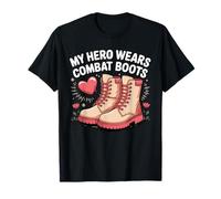 Mi héroe usa botas de combate militares Camiseta