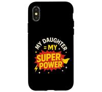 Mi hija es el día de papá de mi héroe de superpoderes Carcasa para iPhone X/XS