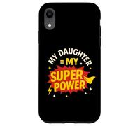 Mi hija es el día de papá de mi héroe de superpoderes Carcasa para iPhone XR