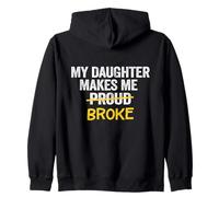 Mi Hija me Hace Orgulloso rompió quebrado papá Padre Hombre Sudadera con Capucha