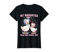 Mi Hija Y Yo Hablamos De Ti Gansa Mamá Divertida Camiseta