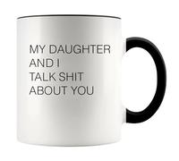 Mi Hija Y Yo Hablamos Mal De Ti. Tazas De Cerámica Microondas Taza Con Asa Taza De Café Para Oficina Hogar Escuela 330Ml