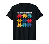 Mi hijo autista es citas Puzzle Conciencia sobre el autismo Camiseta