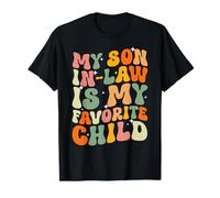 Mi hijo en la ley es mi hijo favorito Groovy Día de la Madre Mamá Camiseta