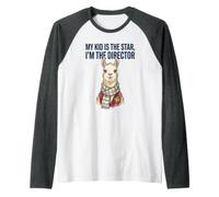 Mi Hijo es la Estrella, crianza, Madre, Padre, Cita Divertida sobre una Llama Camiseta Manga Raglan