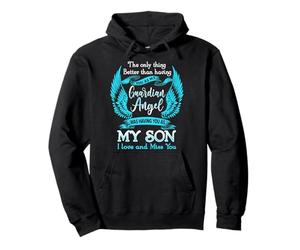 Mi Hijo es mi ángel de la Guarda en el Cielo Padres perdieron a su Hijo Sudadera con Capucha