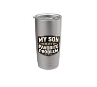 Mi hijo es mi problema favorito, broma divertida para el Día del Padre Vaso térmico de acero inoxidable de doble pared