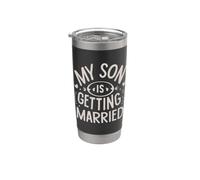 Mi hijo se va a casar Celebrar el amor y la familia Dicho Vaso térmico de acero inoxidable de doble pared