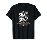 Mi historia comienza con la gracia Actos 22 Cita cristiana Camiseta