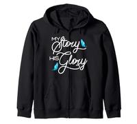 Mi Historia, Su Gloria Christian Inspirational Sudadera con Capucha