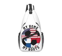 Mi Hogar Mis Raíces Bandera De Panamá Fútbol Bolsa Cruzada Antirrobo Crossbody Unisex Mochila Pecho Para Viajes Uso Diario Hombre