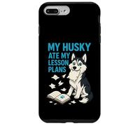 Mi Husky se comió mis Planes de lecciones Maestros Amantes de los Perros Carcasa para iPhone 7 Plus/8 Plus