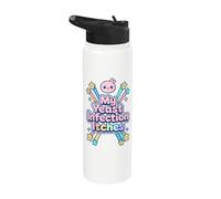 Mi infección por hongos pica divertido intercambio de aeropuerto mujeres cursi Stainless Steel Insulated Water Bottle