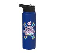 Mi infección por hongos pica divertido intercambio de aeropuerto mujeres cursi Stainless Steel Insulated Water Bottle