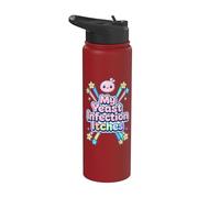 Mi infección por hongos pica divertido intercambio de aeropuerto mujeres cursi Stainless Steel Insulated Water Bottle