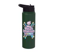 Mi infección por hongos pica divertido intercambio de aeropuerto mujeres cursi Stainless Steel Insulated Water Bottle
