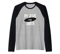 Mi Jesús, mi Salvador, la fe Cristiana, la Biblia Inspirada en la Indumentaria Camiseta Manga Raglan