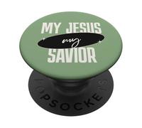 Mi Jesús, mi Salvador, la fe Cristiana, la Biblia Inspirada en la Indumentaria PopSockets PopGrip Adhesivo