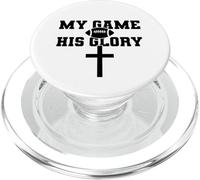 Mi Juego Su Gloria Fútbol Jesús Biblia Religión Dios Orar Dios PopSockets PopGrip para MagSafe