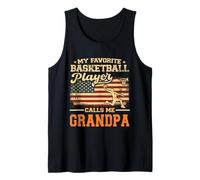 Mi jugador de baloncesto favorito me llama abuelo bandera de EE. UU Camiseta sin Mangas