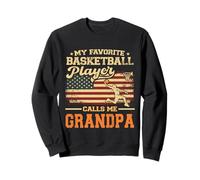 Mi jugador de baloncesto favorito me llama abuelo bandera de EE. UU Sudadera