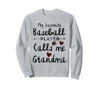 Mi jugador de béisbol favorito me llama abuela corazón de béisbol Sudadera