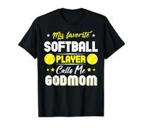 Mi jugador favorito de softbol me llama GODMOM Family Match Camiseta