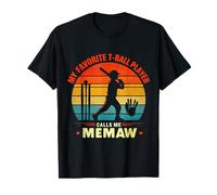 Mi jugador favorito de T-Ball me llama Memaw Baseball Grandma Camiseta