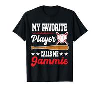 Mi Jugador Favorito me Llama Gammie Baseball Día de la Madre Camiseta