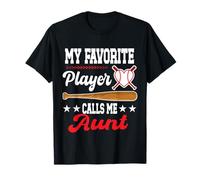 Mi Jugador Favorito me Llama tía béisbol Día de la Madre Camiseta