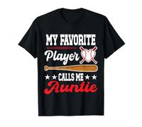 Mi Jugador Favorito me Llama tía béisbol Día de la Madre Camiseta