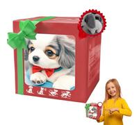 Mi Juguete de Peluche de Cachorro Robot Realista, Mascota de simulación con acciones realistas como Caminar, ladrar, Sentarse para niños y niñas, niños Gray