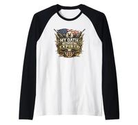 Mi Juramento Nunca expiró Patriotic Veteran Eagle 250th USA Camiseta Manga Raglan