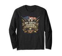Mi Juramento Nunca expiró Patriotic Veteran Eagle 250th USA Manga Larga