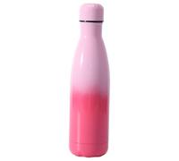 Mi Ko Mi Ka Botella de Agua Térmica de Acero Inoxidable Reutilizable | Sin BPA | Mantiene 24H Frio / 12H Calor | Hermética - Doble Pared a Prueba de Fugas (Rosa Tonos, 500ml)