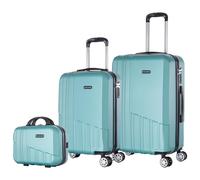 Mi Ko Mi Ka Conjunto de Maletas de Viaje Elegantes: Carcasa Ligera de ABS, Cerradura Numérica, 4 Ruedas Giratorias 360°, Asa Telescópica de Aluminio | Juego de 3 Maletas Trolley Maleta (2688, Verde)