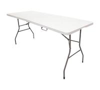 Mi Ko Mi Ka Mesa Plegable Solid 180cm o 122cm, portátil, Normativa Uso público Interior/Exterior (EN 581-1/3) Tablero Resina HDPE 3,5cm, Capacidad 4/6/8 Personas y Carga 150 kg. Multiuso