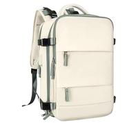 Mi Ko Mi Ka Mochila de Viaje Grande: Resistente al Agua, con Compartimento para Zapatos Separado, Puerto de Carga USB y Diseño Multifuncional Antirrobo. 2210 (Beige Claro)