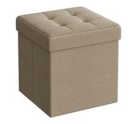 Mi Ko Mi Ka Puff Almacenaje Plegable Baúl de Almacenaje Multifuncional, Taburete Reposapiés, Banco de Cubo Soporta hasta 300 kg, para Sala de Estar, Dormitorio y Entrada (CAJON-38CM-BEIGE)