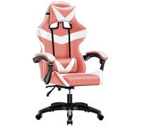 Mi Ko Mi Ka Silla Gaming para Escritorio, Oficina y Juegos Online Giratoria. Silla Cómoda de Altura Ajustable para Gaming ergonómica, de Piel sintética (SILLA-GAMING-813-ROSA)