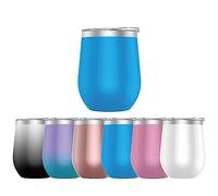 Mi Ko Mi Ka Taza Termo Café y Te para Llevar 360ml - Taza Térmica de Acero Inoxidable con Tapa (Azul Brillo)
