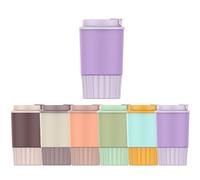 Mi Ko Mi Ka Taza Termo Café y Te para Llevar 360ml - Taza Térmica de Acero Inoxidable con Tapa… (Morado)