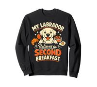 Mi Labrador cree en el Segundo Desayuno, Divertido Labrador Sudadera